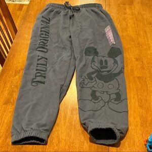 Disney Gray Mickey Mouse Track Pants
